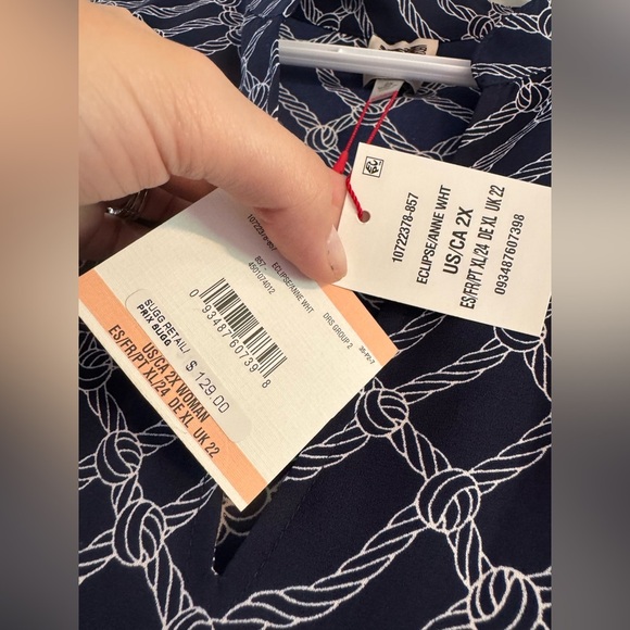 NWT Anne Klein Rope Print Midi Dress - Picture 5 of 10